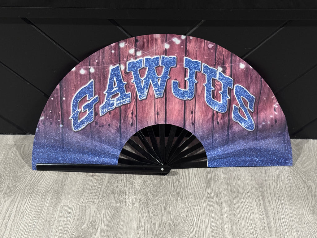 Wood & Glitter Clack Fan (Custom)