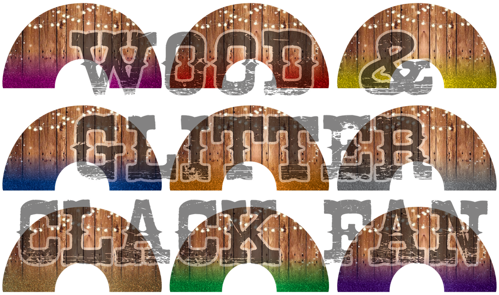 Wood & Glitter Clack Fan (Custom)