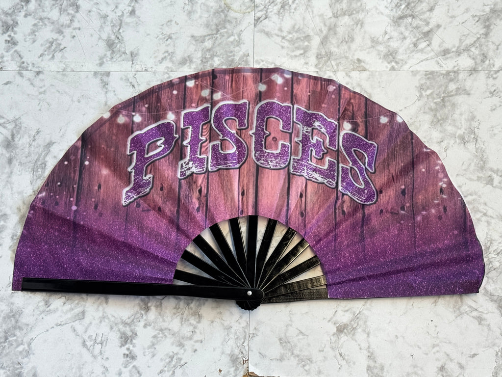 Wood & Glitter Clack Fan (Custom)