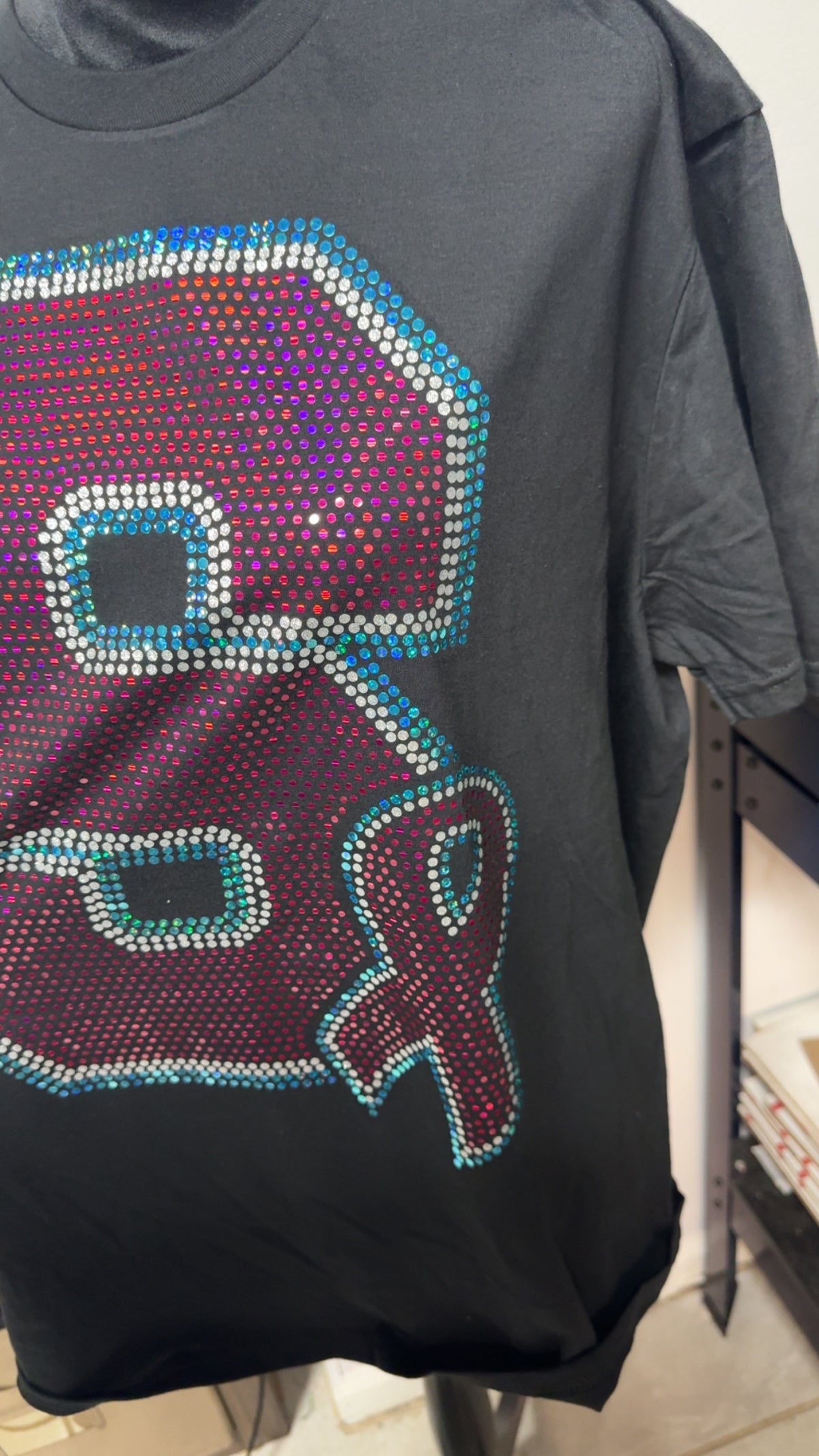 Breast Cancer Letter Spangle Shirt (Custom)