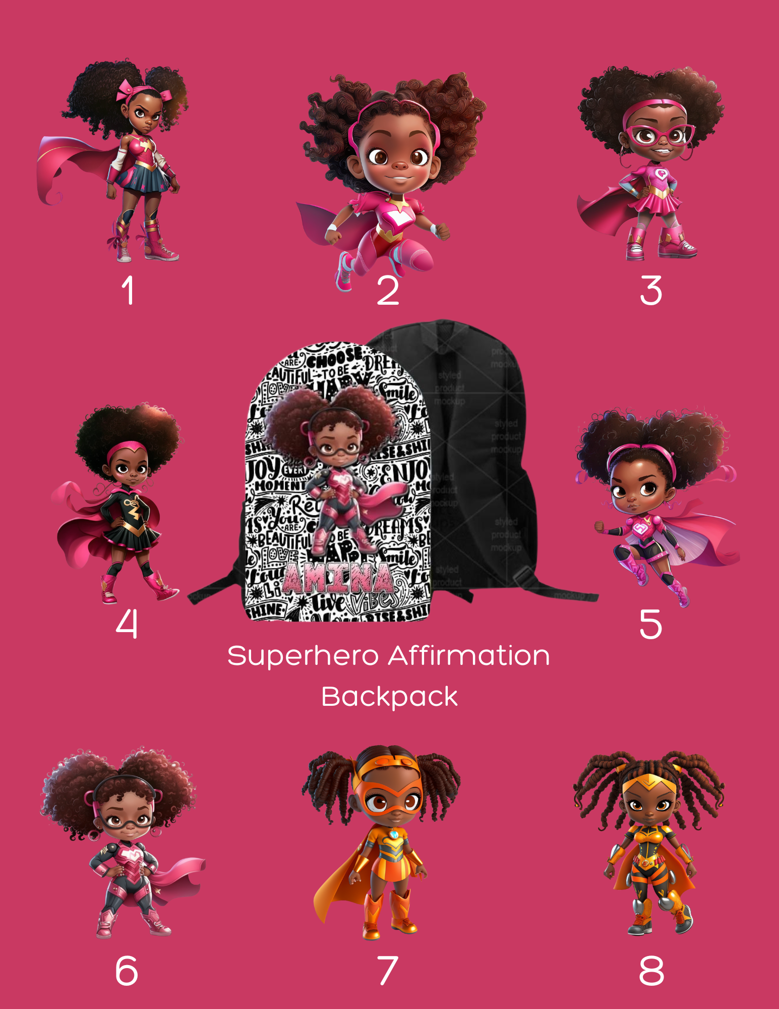 Superhero Affirmation Backpack (Custom)