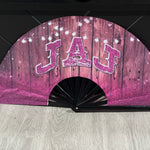Wood & Glitter Clack Fan (Custom)
