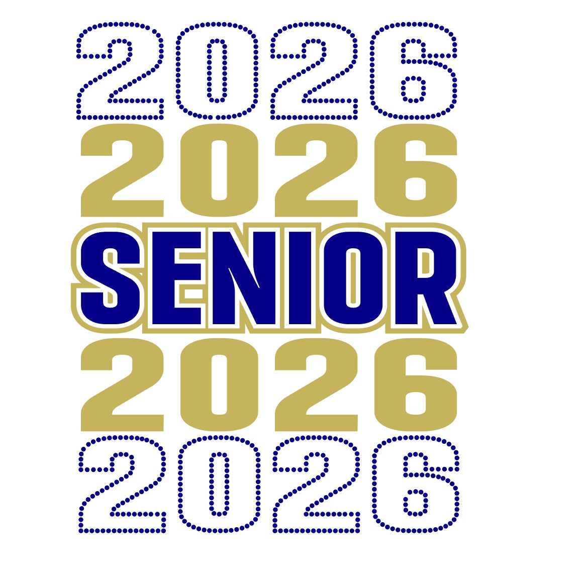 Senior/2026 Stacked Spangle SVG (Digital Download ONLY)