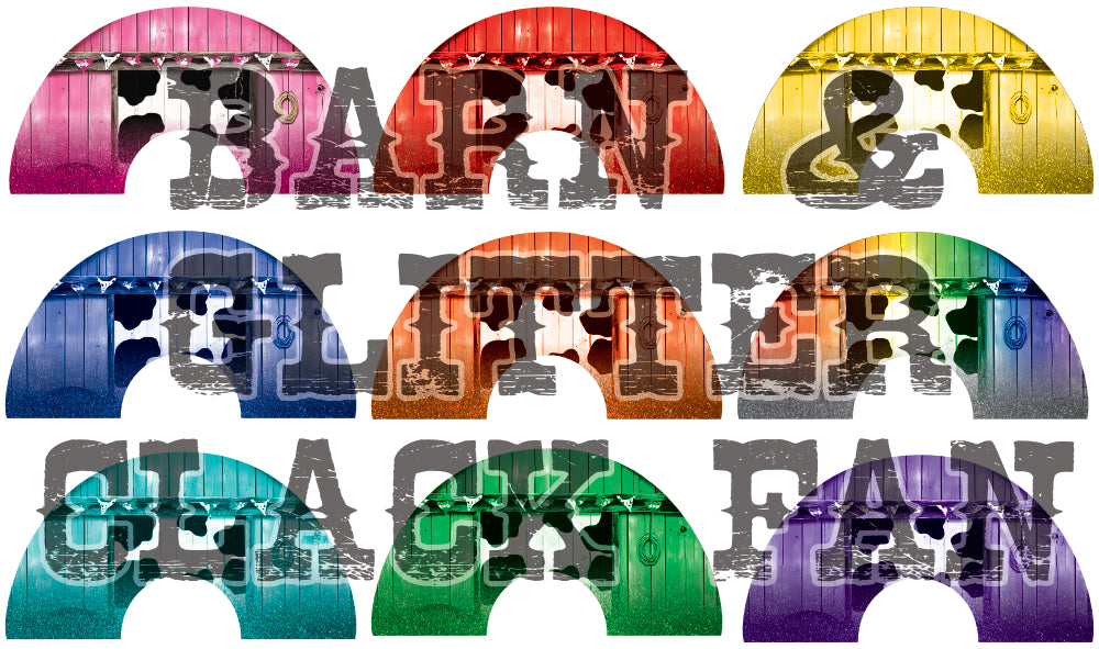 Barn & Glitter Clack Fan (Custom)
