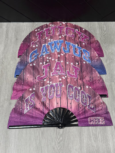 Wood & Glitter Clack Fan (Custom)