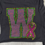 Breast Cancer Letter Spangle Shirt (Custom)