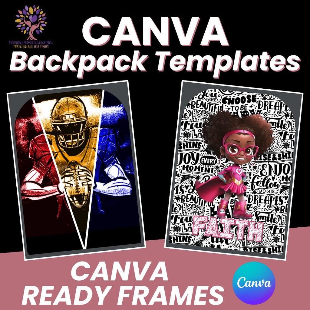 Backpack Template - CANVA (Digital Download ONLY)