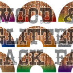 Wood & Glitter Clack Fan (Custom)