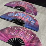 Wood & Glitter Clack Fan (Custom)