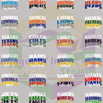 Arched Stacked Football SVG (Digital Download ONLY)