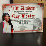 Glass Diploma Frame (custom)