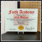 Glass Diploma Frame (custom)