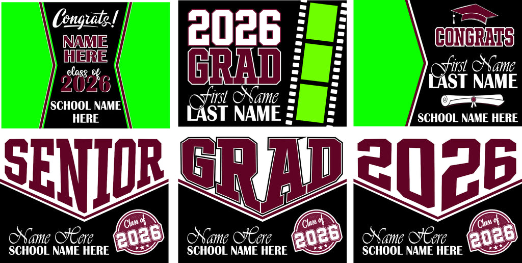 Grad Yard Sign Templates