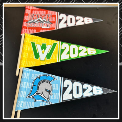 Grad Pennants - set of 3 (custom)