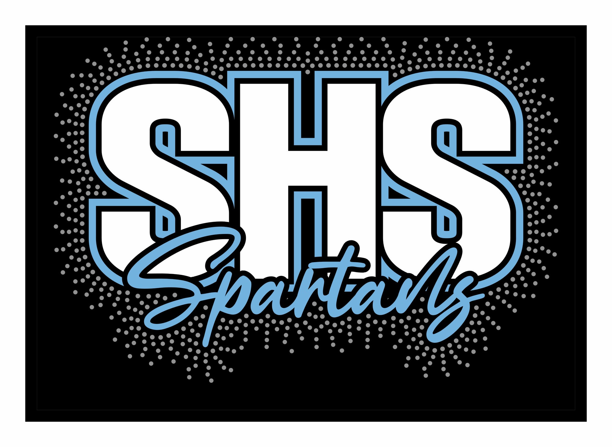 Custom School Mascot Spangle SVG (Digital Download ONLY)