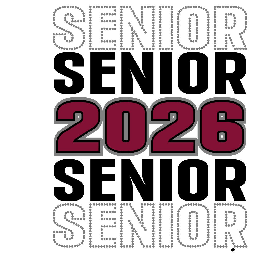 Senior/2026 Stacked Spangle SVG (Digital Download ONLY)
