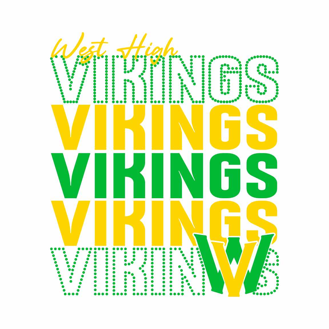 Custom Stacked Spangle SVG (Digital Download ONLY)