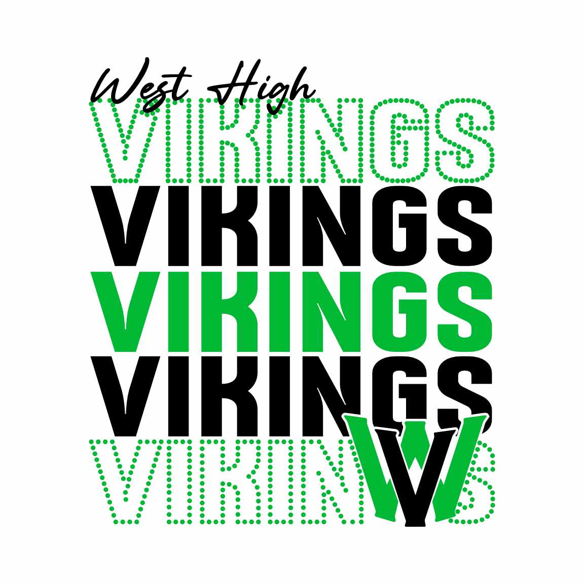 Custom Stacked Spangle SVG (Digital Download ONLY)