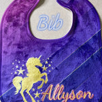 Plush Bib and Burp Cloth (Blank)