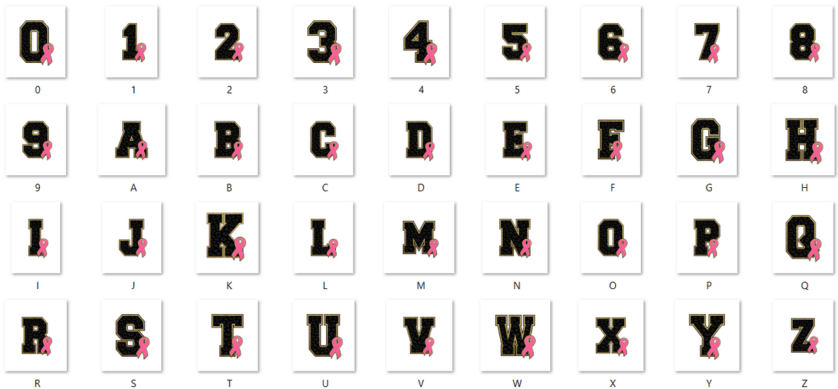 BCA Block Letters BLACK PNG (Digital Download ONLY)