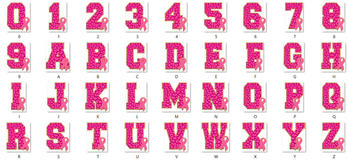 BCA Block Letters PINK PNG (Digital Download ONLY)