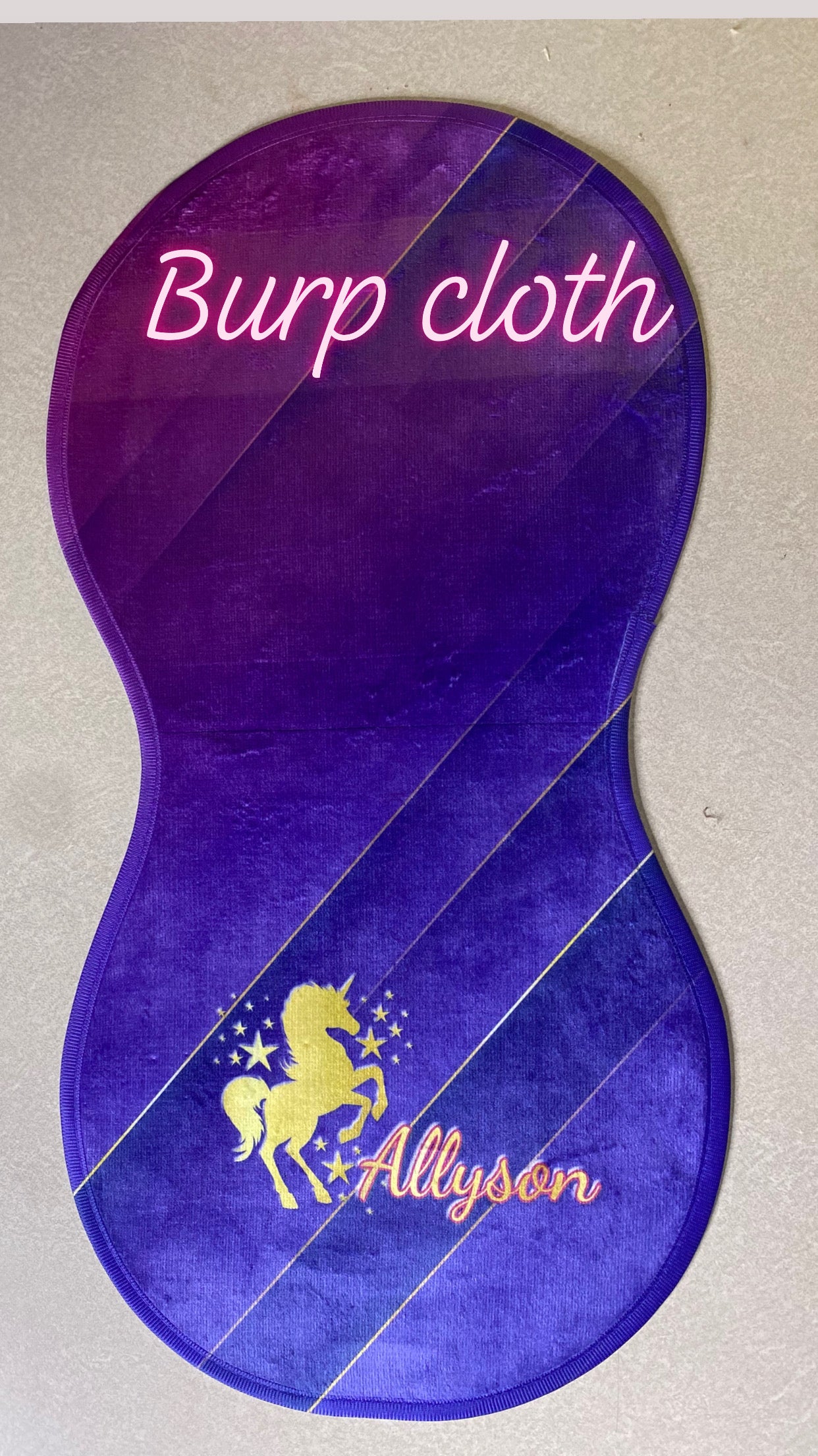 Plush Bib and Burp Cloth (Blank)